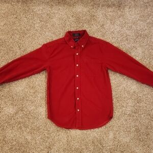 Boys Izod Red Casual Button Down Shirt, Size 10/12